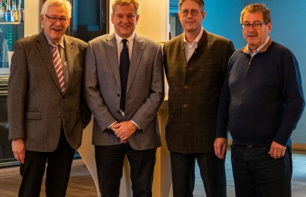 Die Gründungsmitglieder von l. nach r.: Bernhard Taeschler, Manuel Dubs, Peter Heuzeroth, Felix Eberle  (Foto: Werner Heim)
